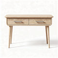 Scrivania in legno chiaro con due cassetti dimensioni 120 x 60 x 75cm