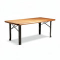 Tavolo da pranzo in legno massello e metallo dimensioni 180 x 90 x 75cm
