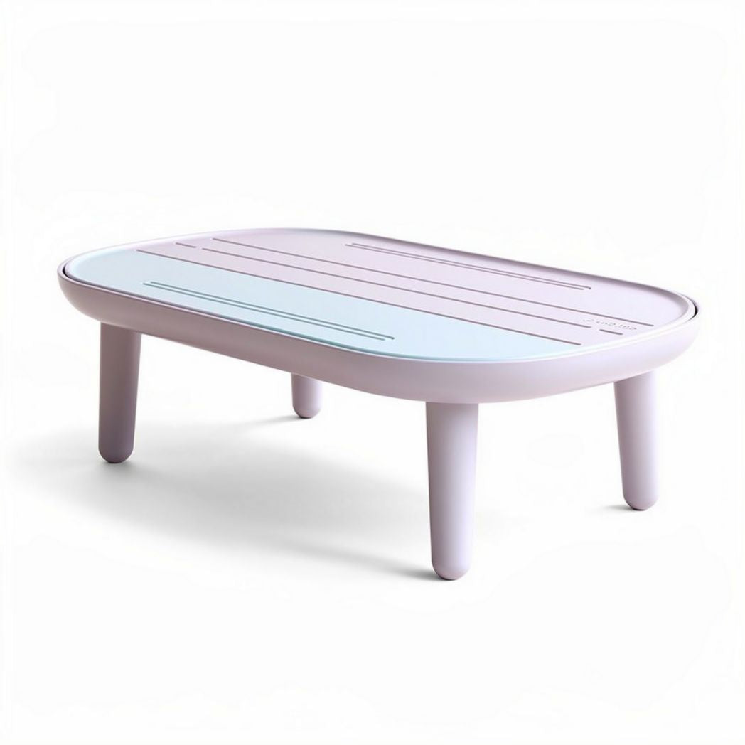 Tavolino da caffè in plastica colorata 80 x 50 x 40cm per interni ed esterni
