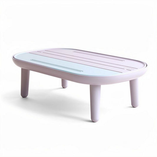 Tavolino da caffè in plastica colorata 80 x 50 x 40cm per interni ed esterni